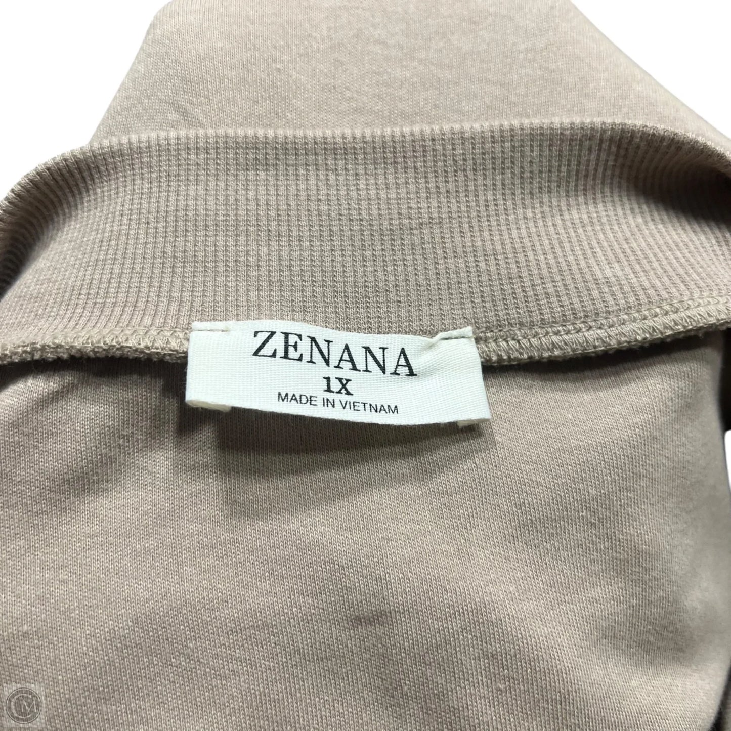 Romper By Zenana In Taupe, Size: 1x