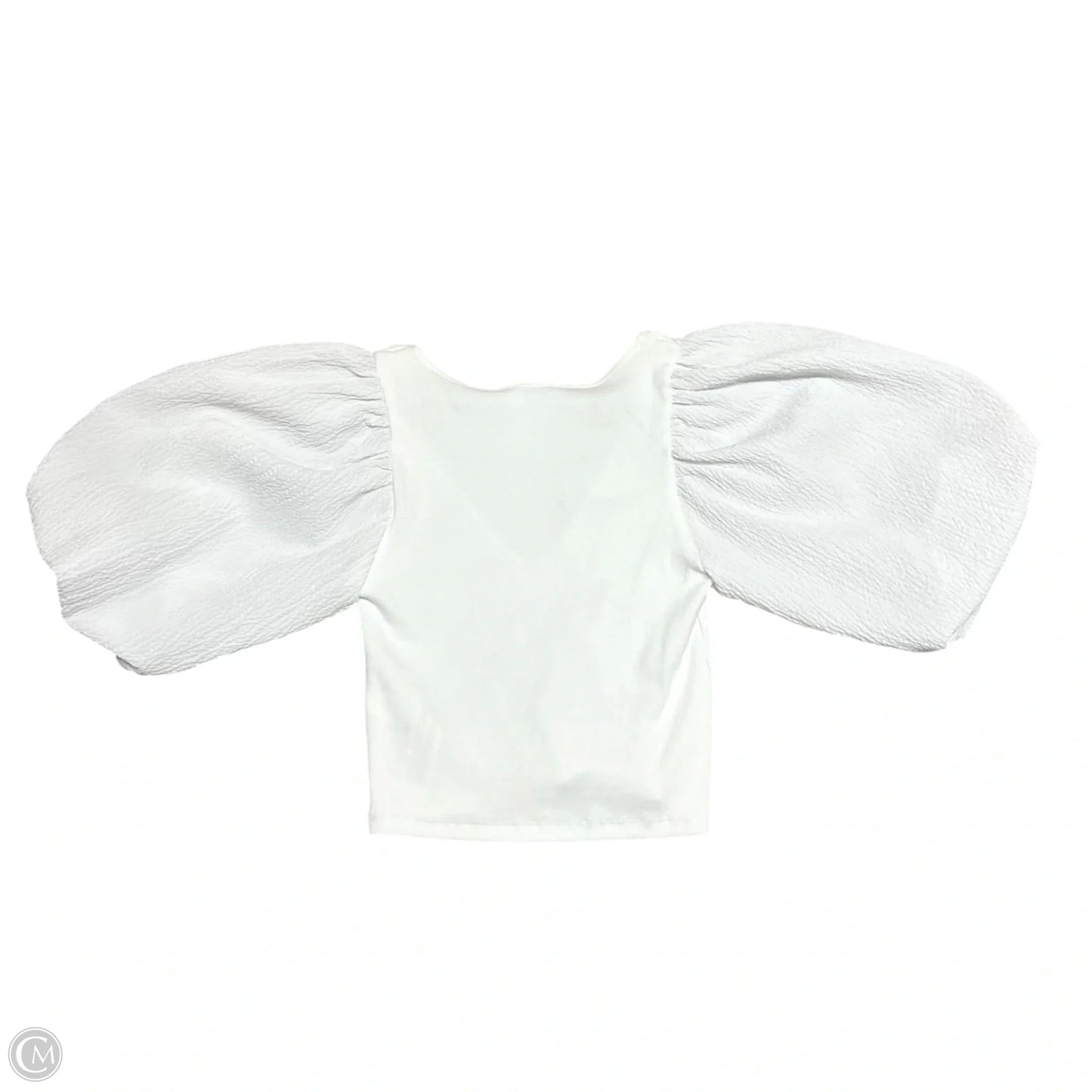 Top Short Sleeve By Zara In White, Size: M