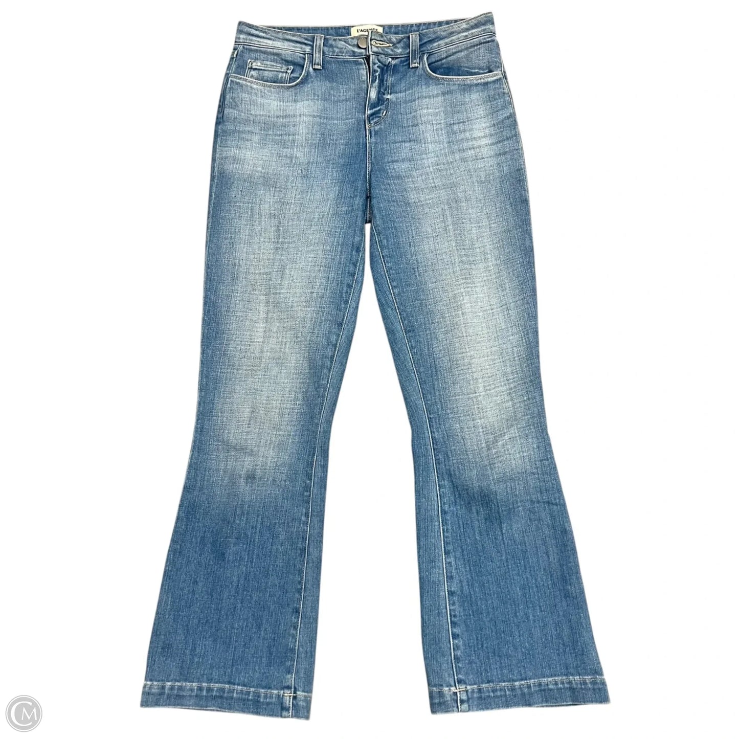 Jeans Straight By L Agence In Blue Denim, Size: 2