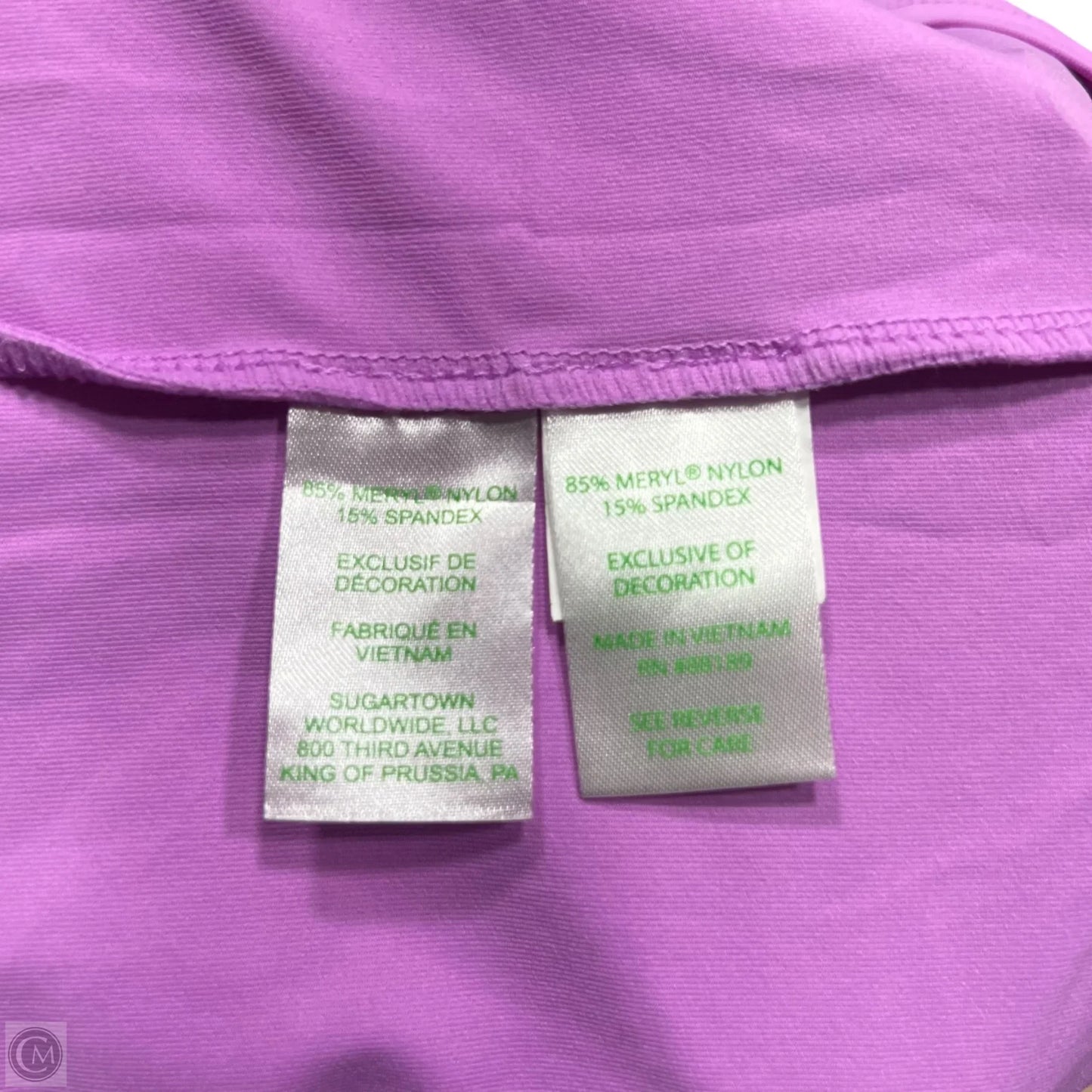 Top Short Sleeve Designer By Lilly Pulitzer In Purple, Size: S