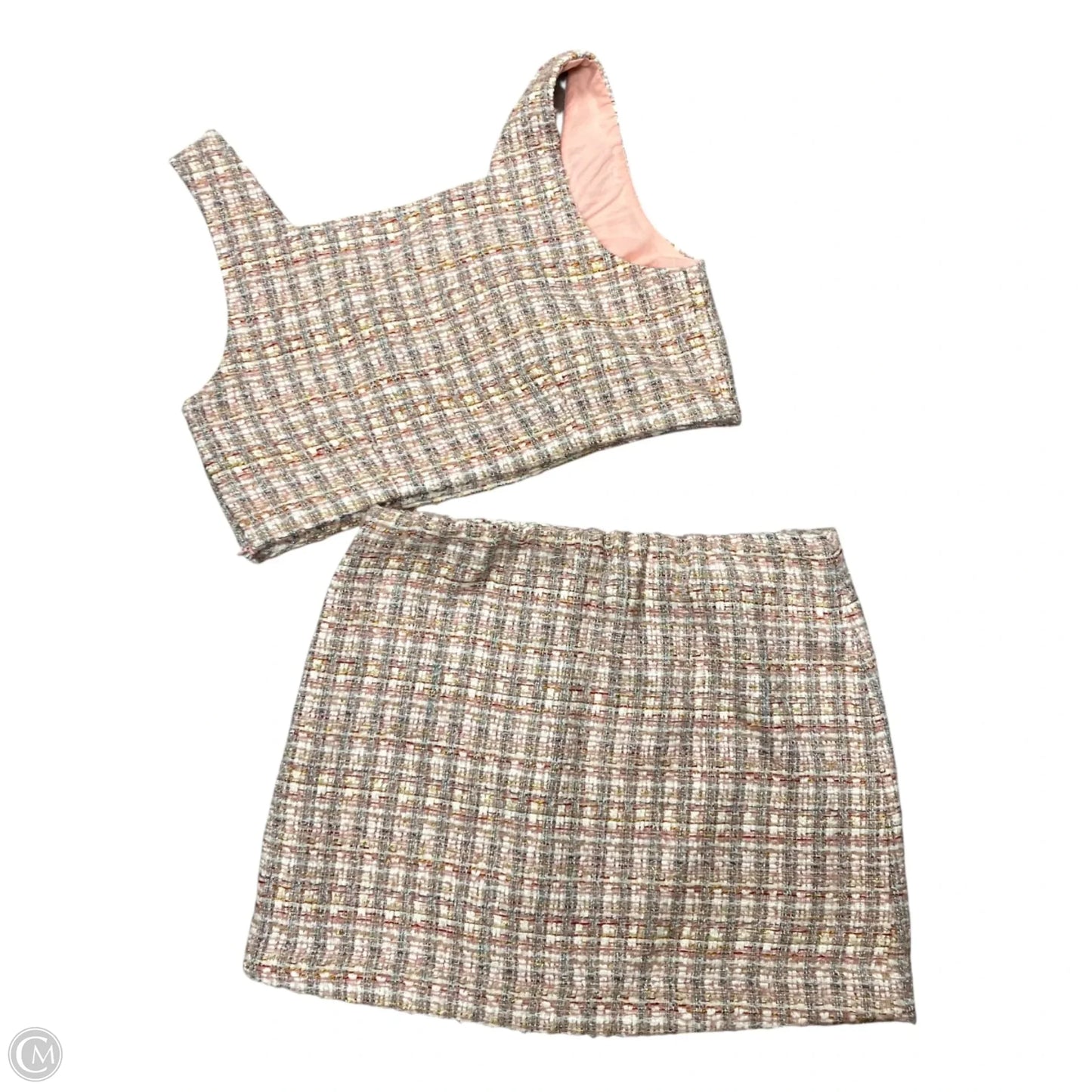 Skirt Set 2pc By House Of Harlow In Pink & White, Size: L