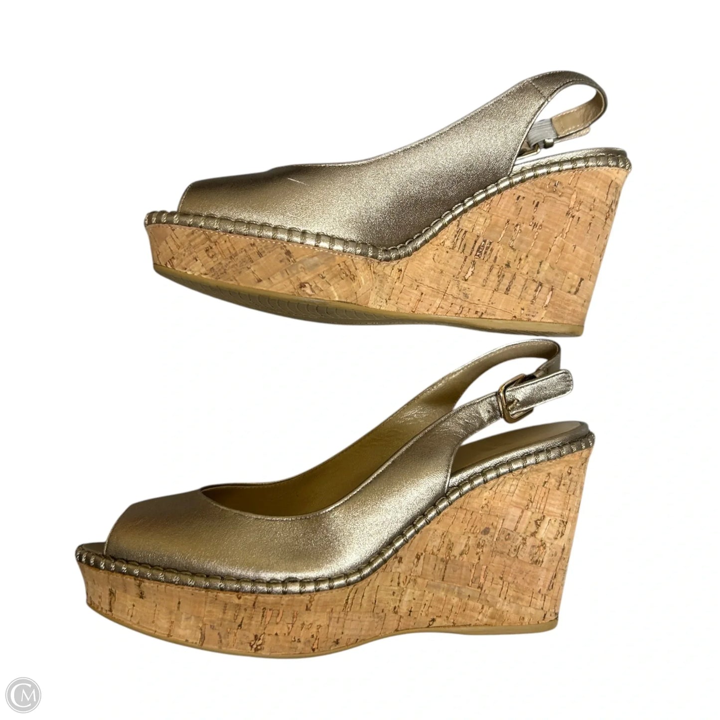 Sandals Designer By Stuart Weitzman In Gold, Size: 7