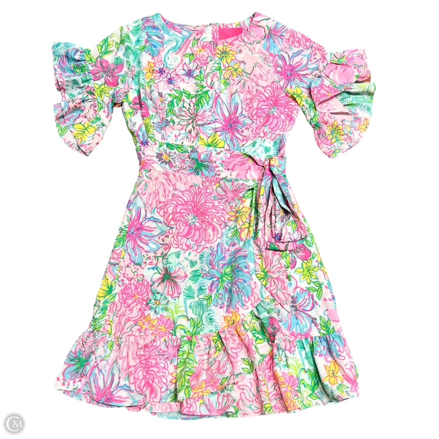 Dress Designer By Lilly Pulitzer In Green & Pink, Size: S