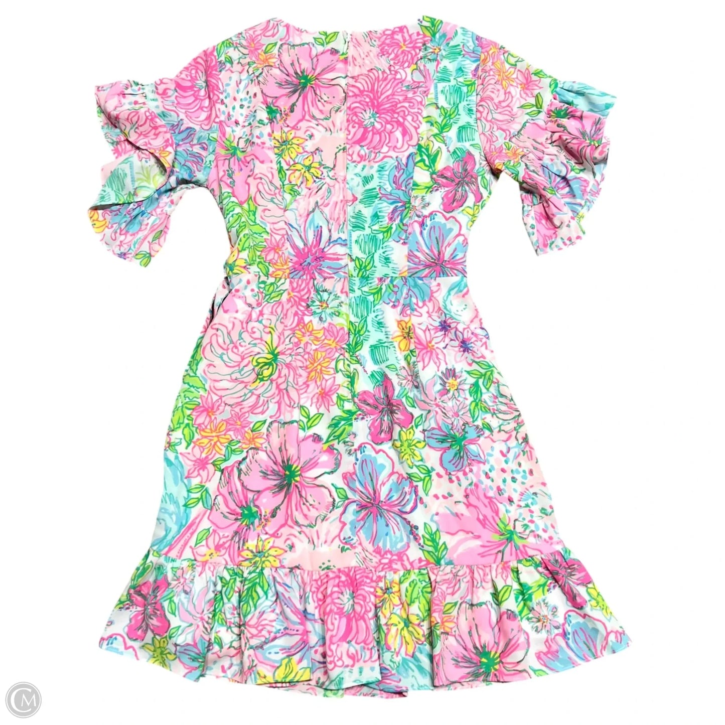 Dress Designer By Lilly Pulitzer In Green & Pink, Size: S