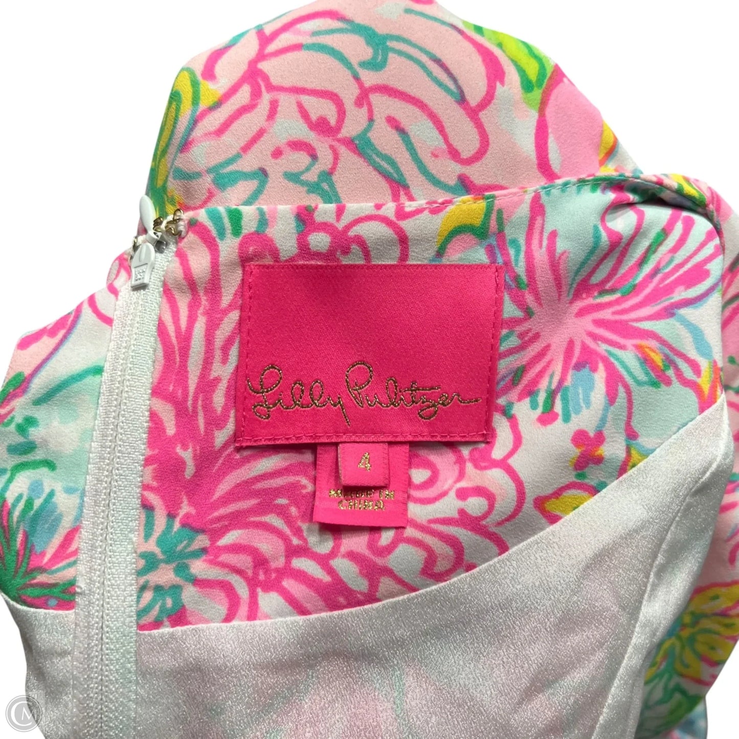 Dress Designer By Lilly Pulitzer In Green & Pink, Size: S