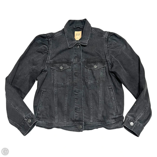 Jacket Denim By Gap In Black Denim, Size: Xl