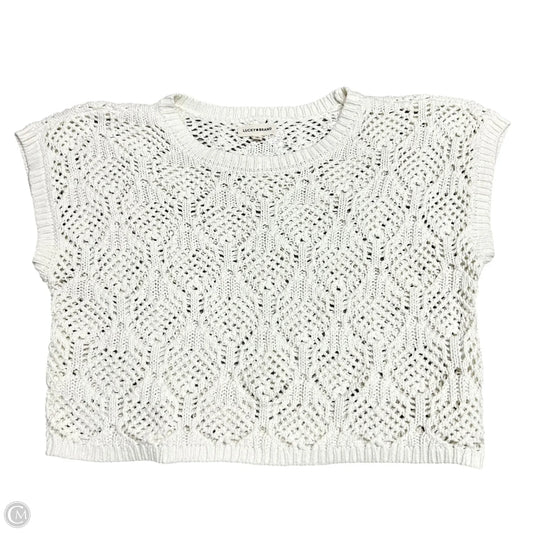Sweater Short Sleeve By Lucky Brand In Cream, Size: Xl