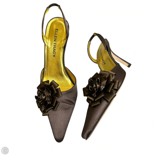 Shoes Heels Kitten By Ellen Tracy In Brown, Size: 7