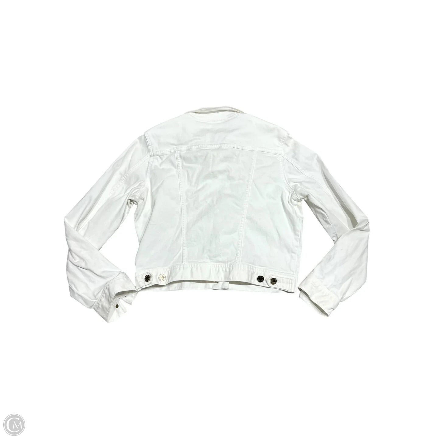 Jacket Designer By Lilly Pulitzer In White Denim, Size: L