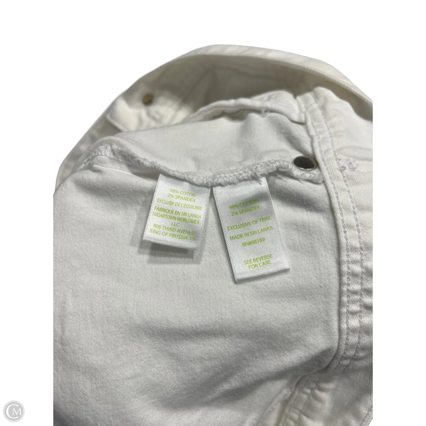 Jacket Designer By Lilly Pulitzer In White Denim, Size: L