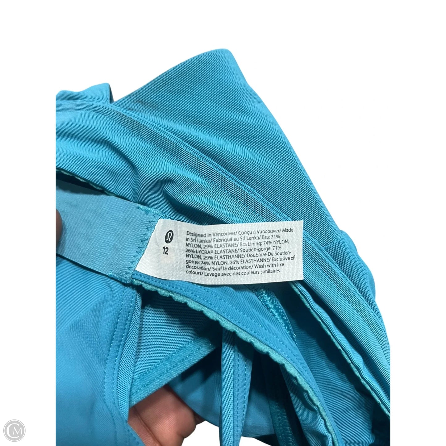 Athletic Bra By Lululemon In Blue, Size: L