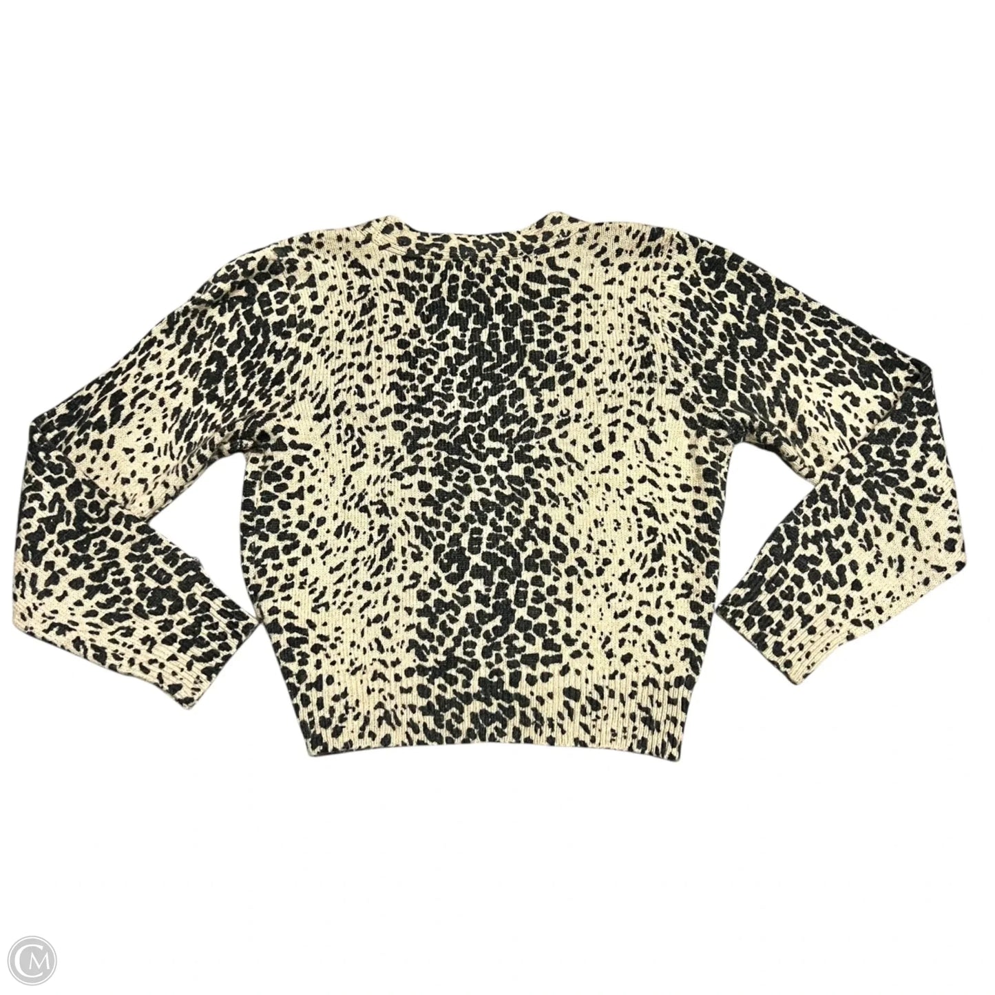 Sweater Cardigan By Francesca's In Leopard Print, Size: Xs