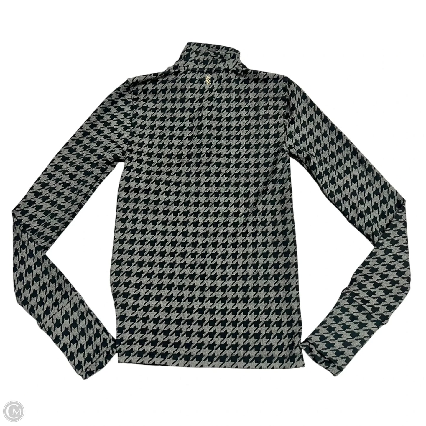 Athletic Top Long Sleeve Collar By Rhone In Black & Grey, Size: Xs