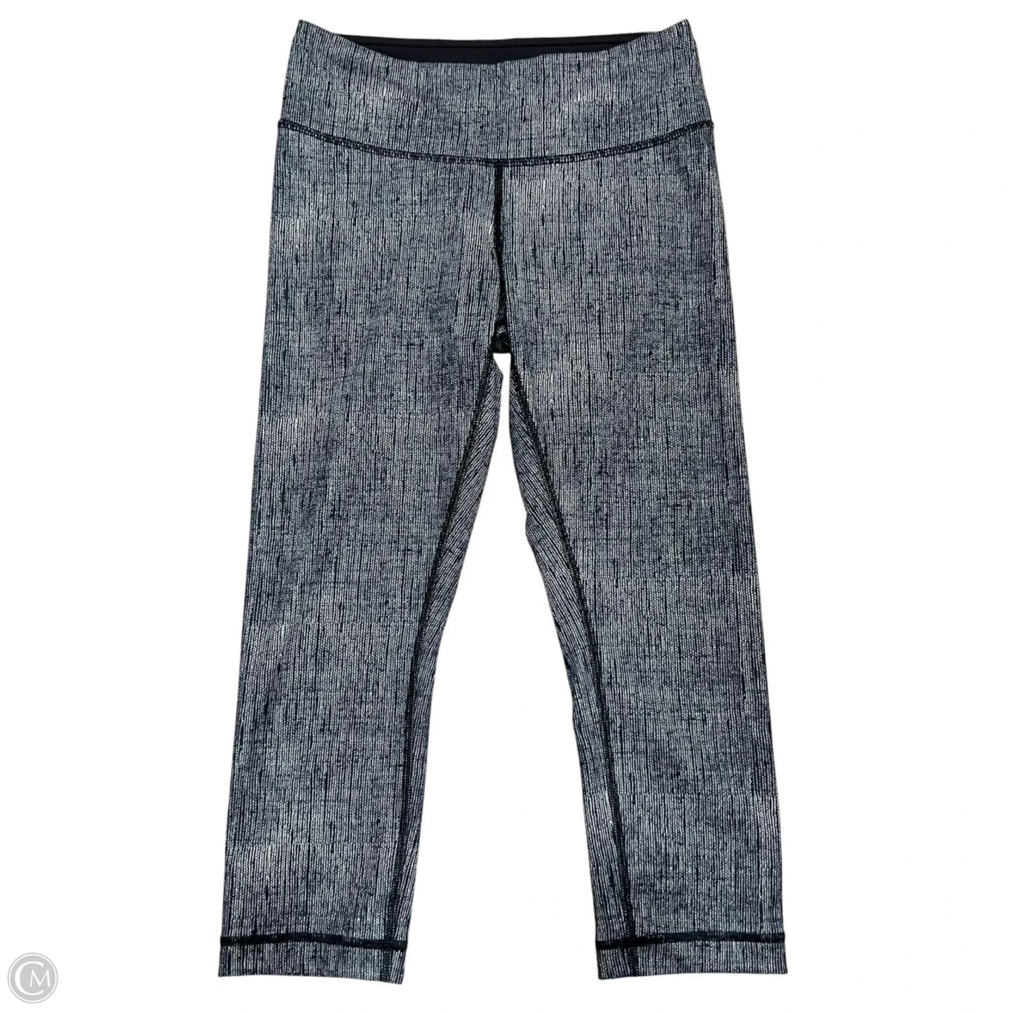 Athletic Leggings Capris By Lululemon In Black & Grey, Size: 0