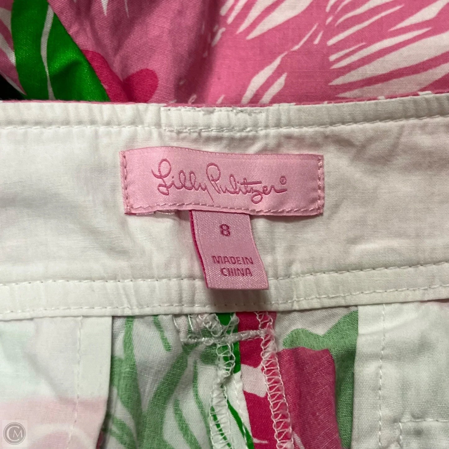 Shorts Designer By Lilly Pulitzer In Green & Pink, Size: 8