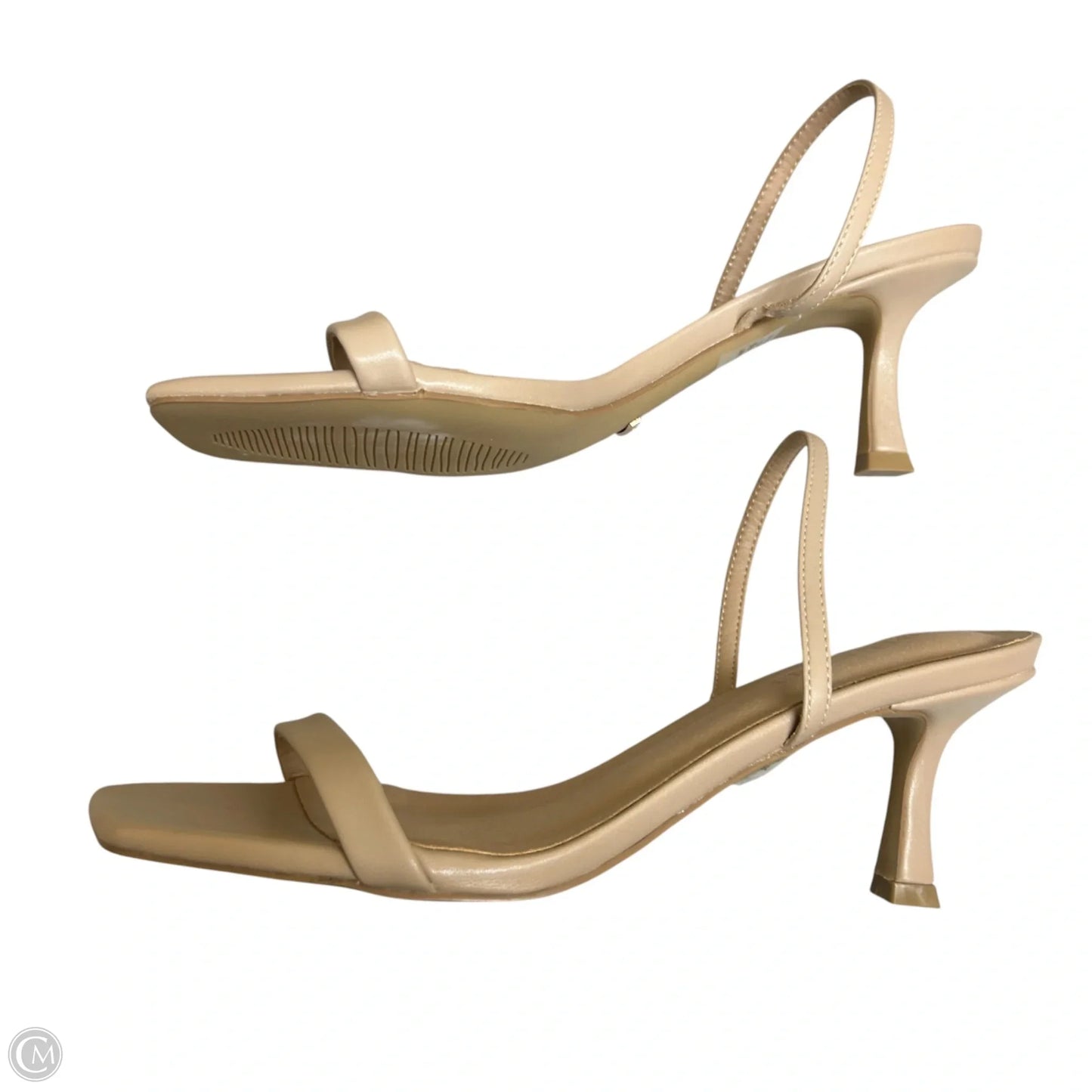 Sandals Heels Kitten By Billini In Beige, Size: 9