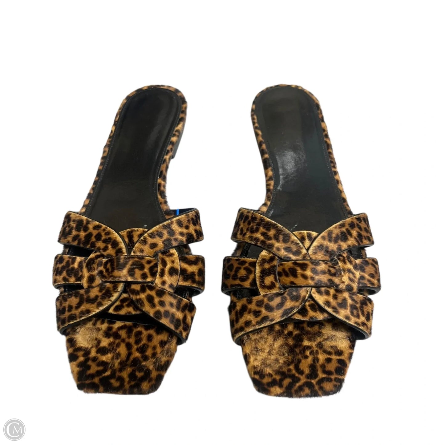 Sandals Luxury Designer By Yves Saint Laurent In Leopard Print, Size: 7
