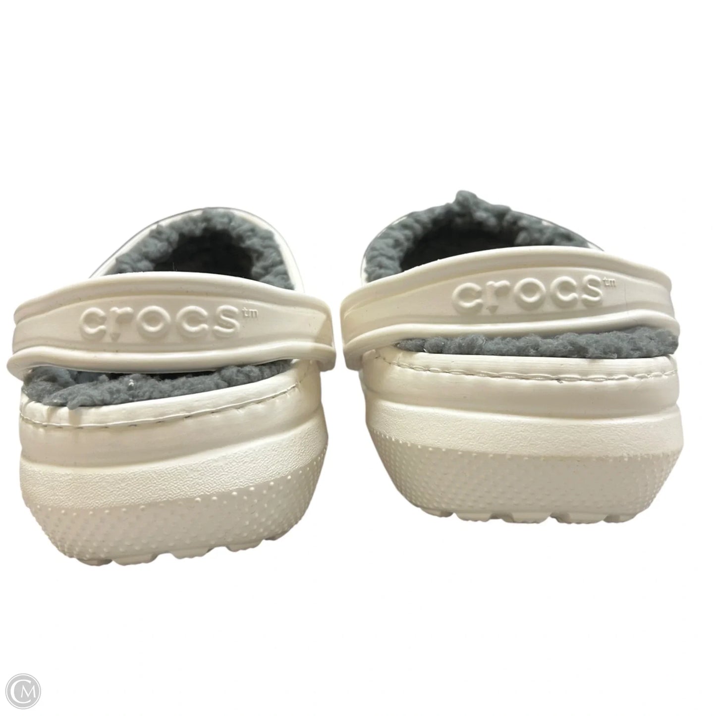 Shoes Flats By Crocs In White, Size: 10