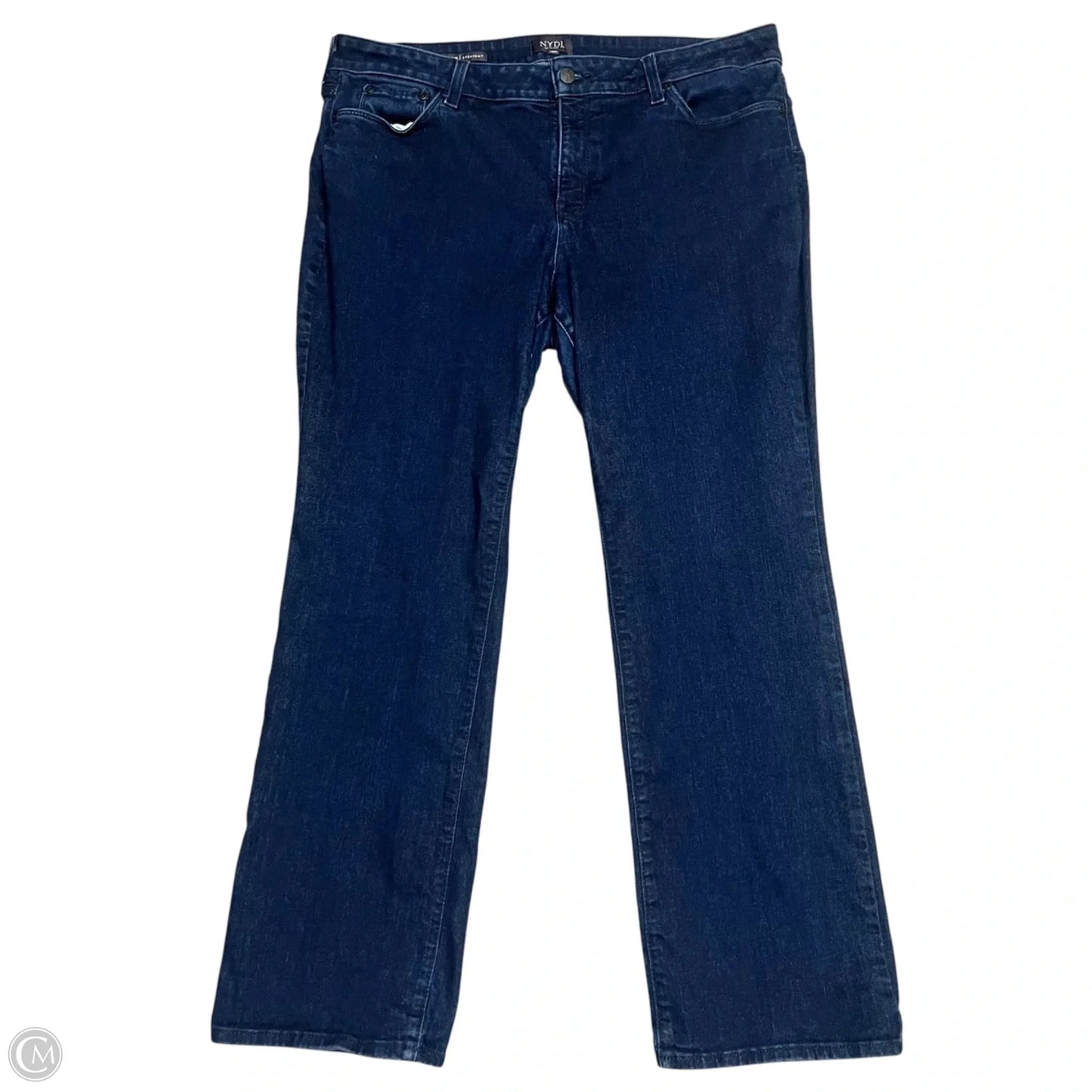 Jeans Straight By Not Your Daughters Jeans In Blue Denim, Size: 18
