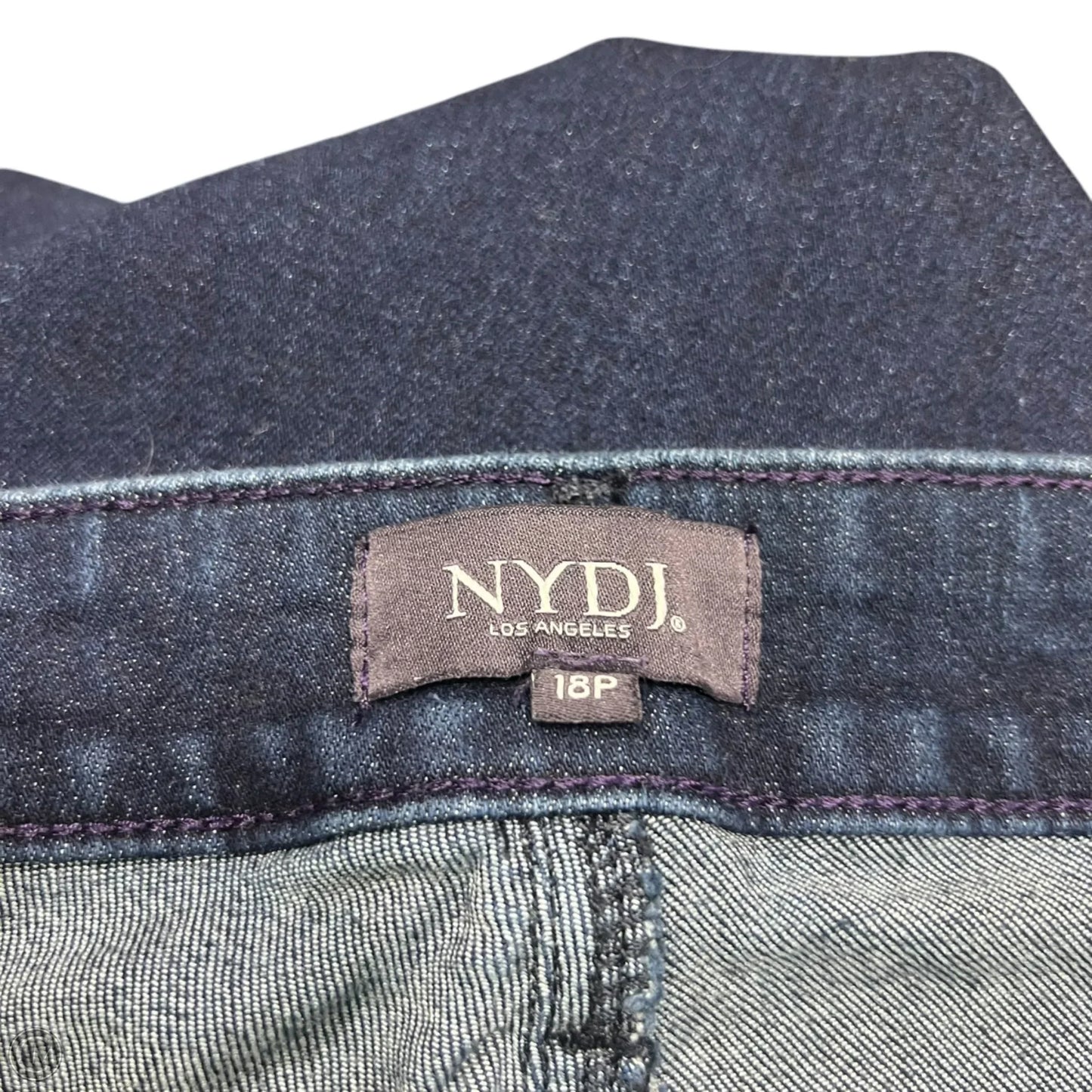 Jeans Straight By Not Your Daughters Jeans In Blue Denim, Size: 18