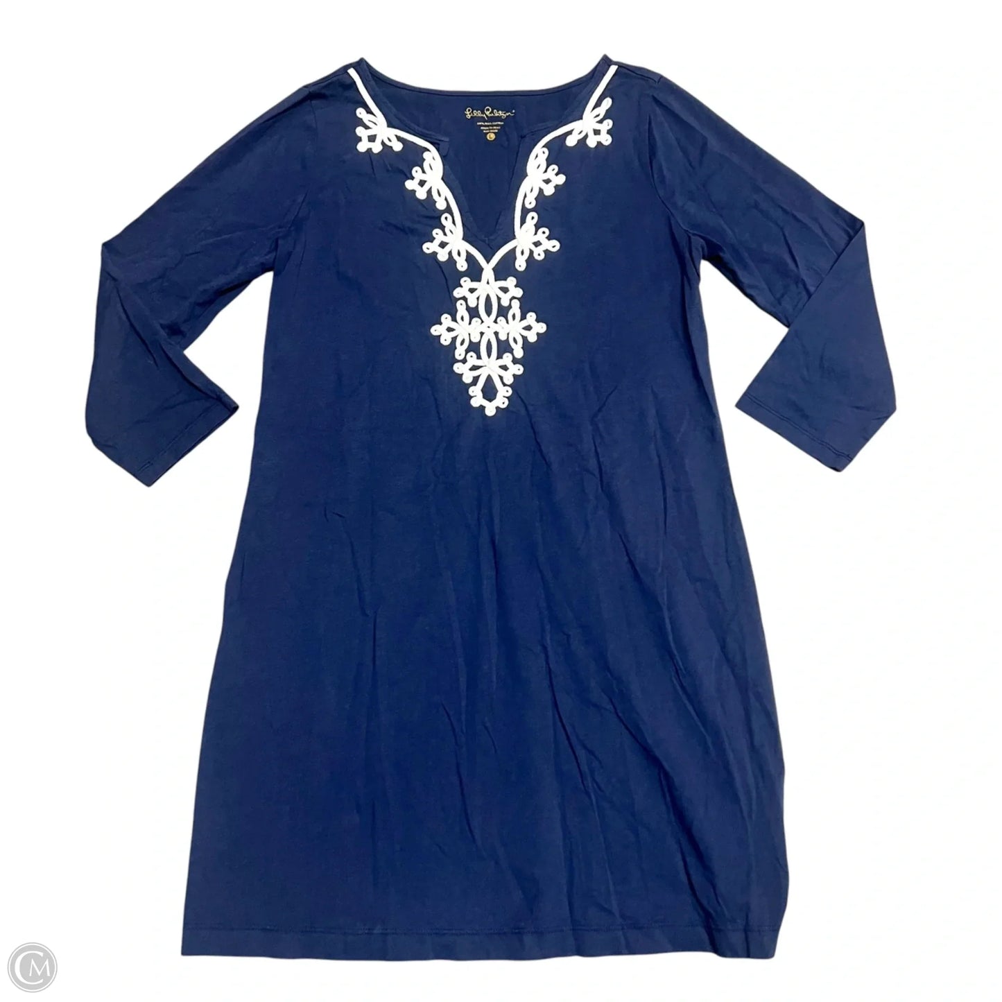 Dress Designer By Lilly Pulitzer In Navy, Size: L