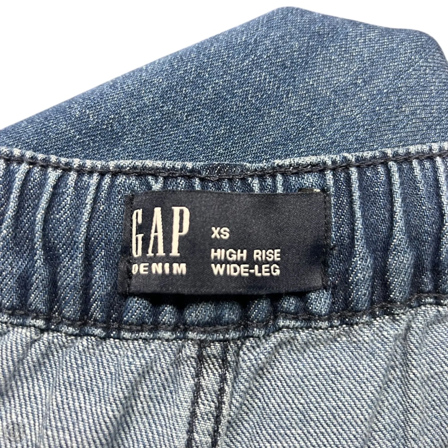 Jeans Wide Leg By Gap In Blue Denim, Size: 0