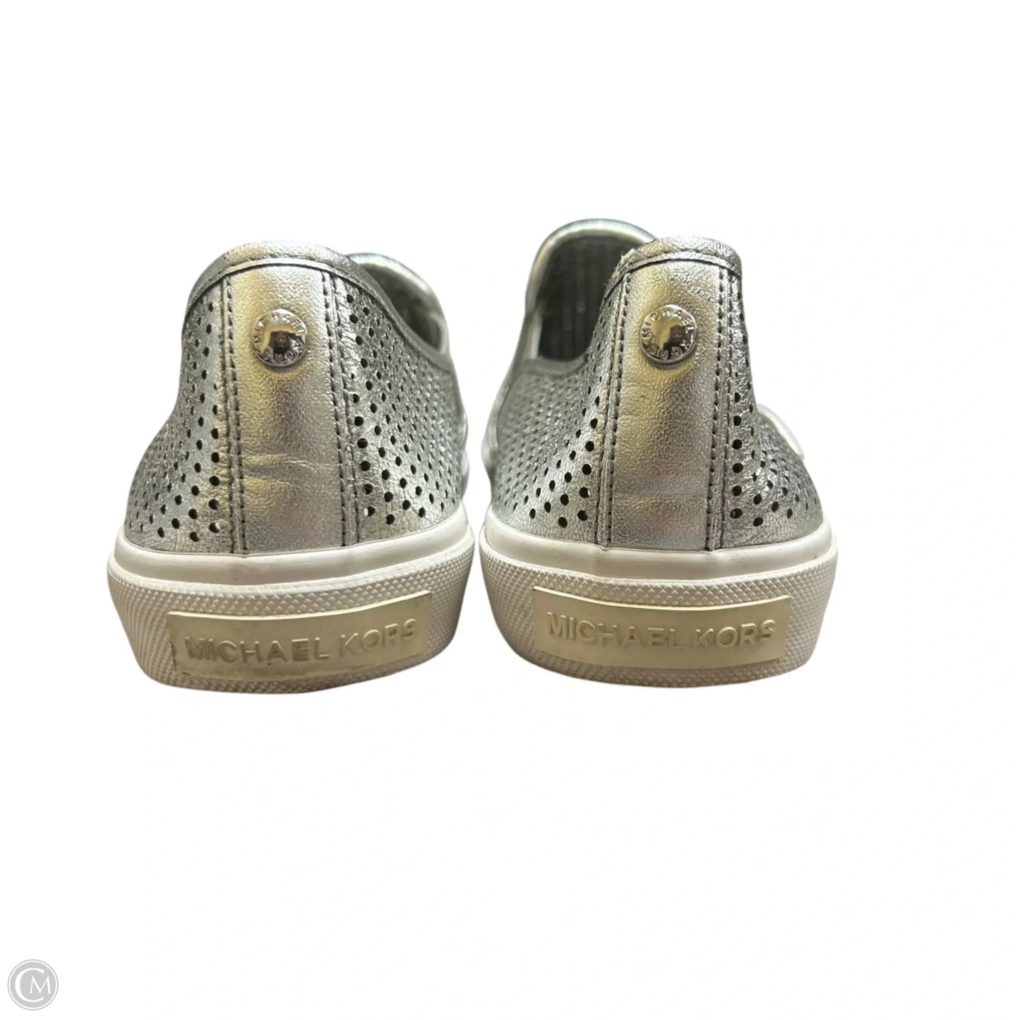 Shoes Designer By Michael Kors In Silver, Size: 7.5