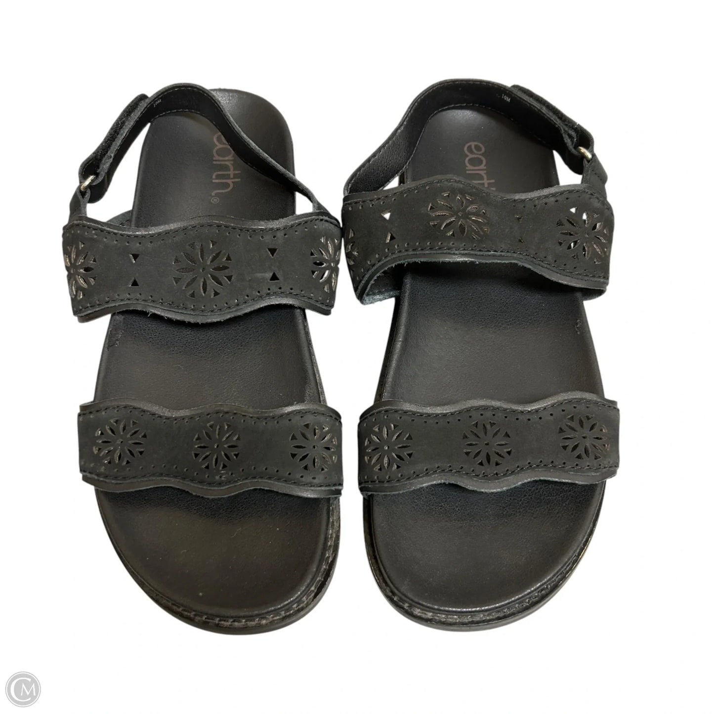 Sandals Flats By Earth In Black, Size: 10