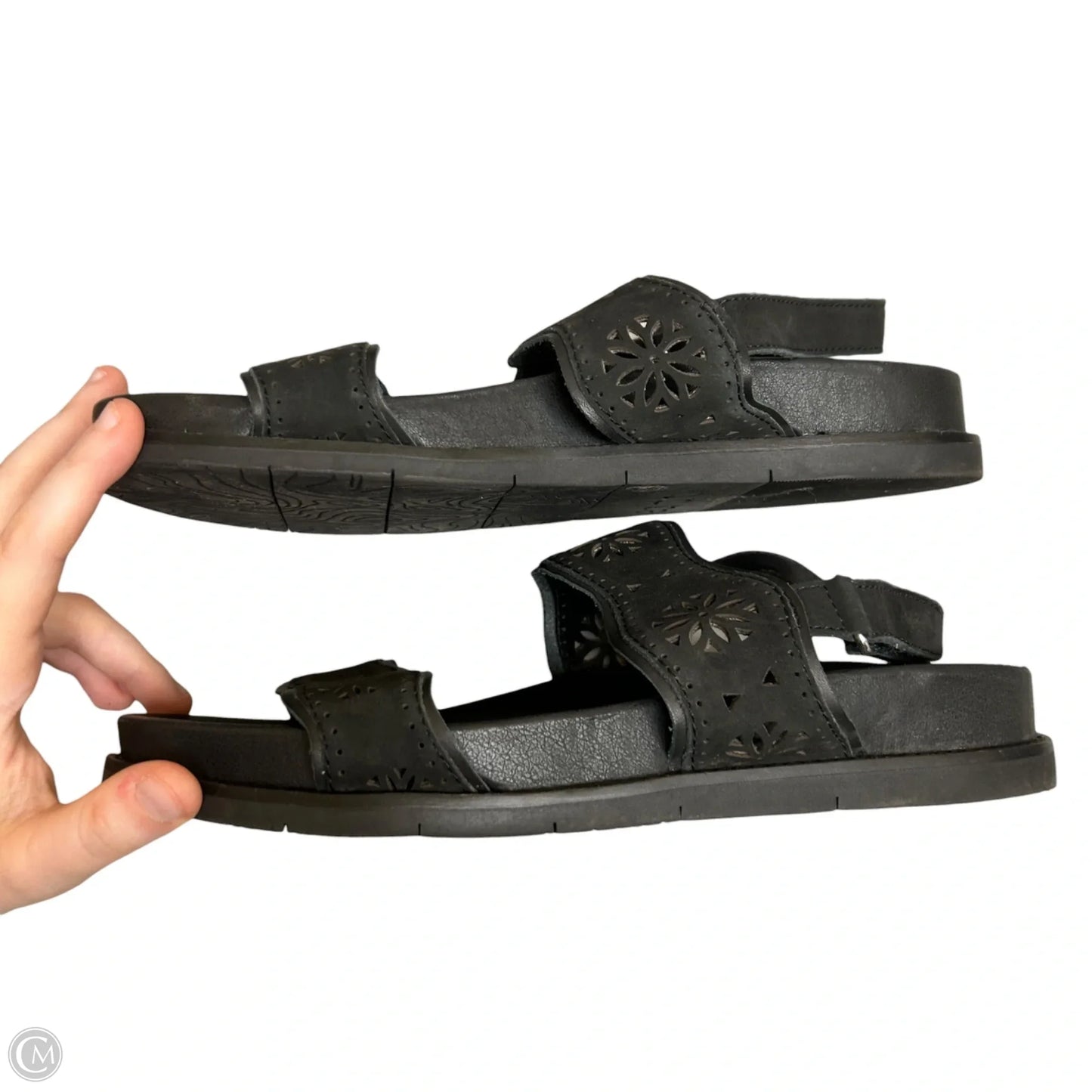 Sandals Flats By Earth In Black, Size: 10