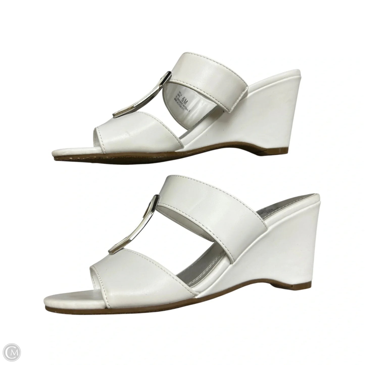 Sandals Heels Wedge By Impo In White, Size: 6