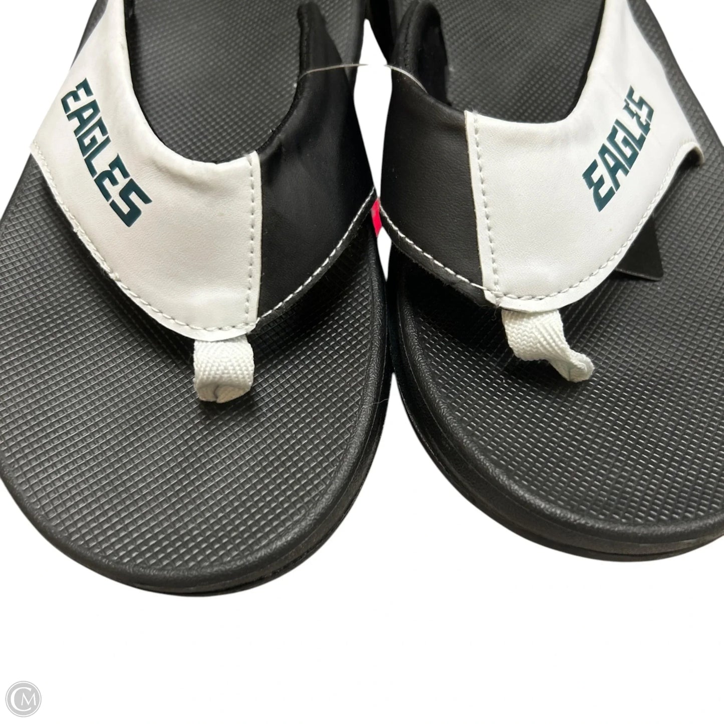 Sandals Flats By Nfl In Green & White, Size: 9