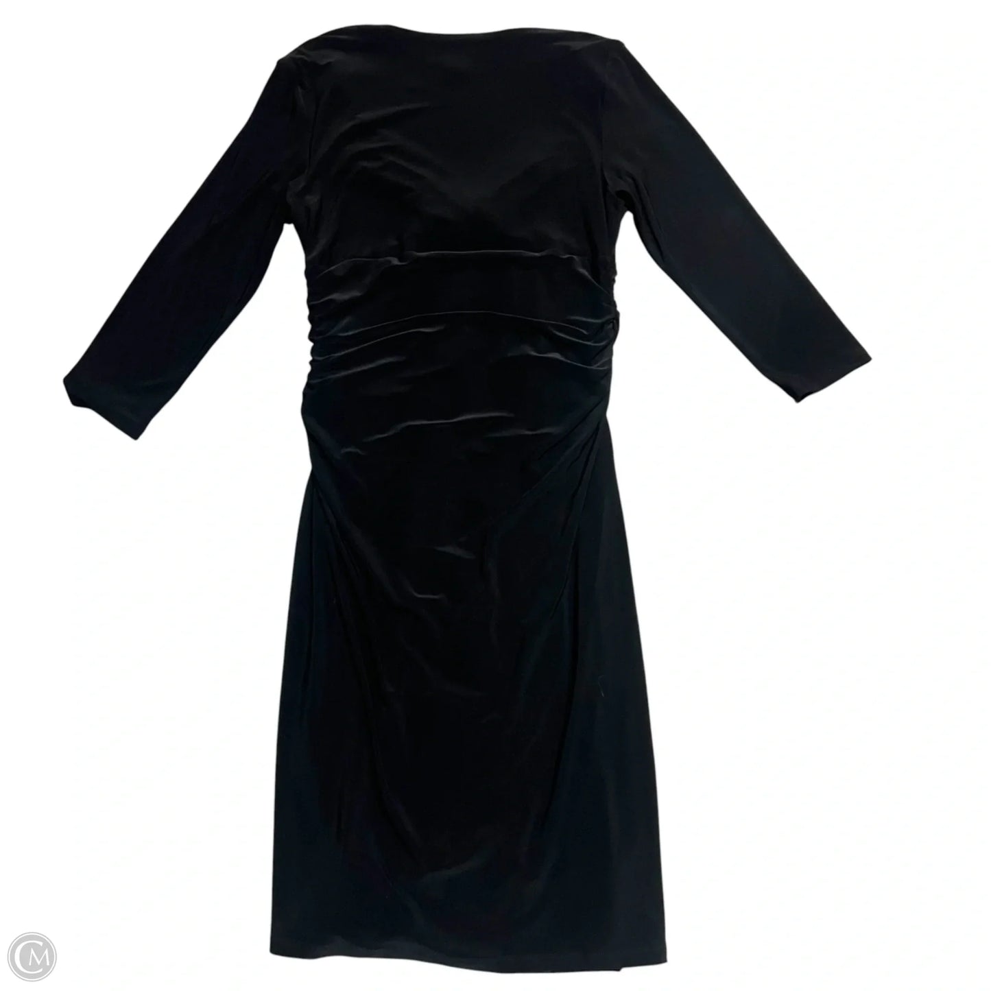 Dress Party Midi By Lauren By Ralph Lauren In Black, Size: L
