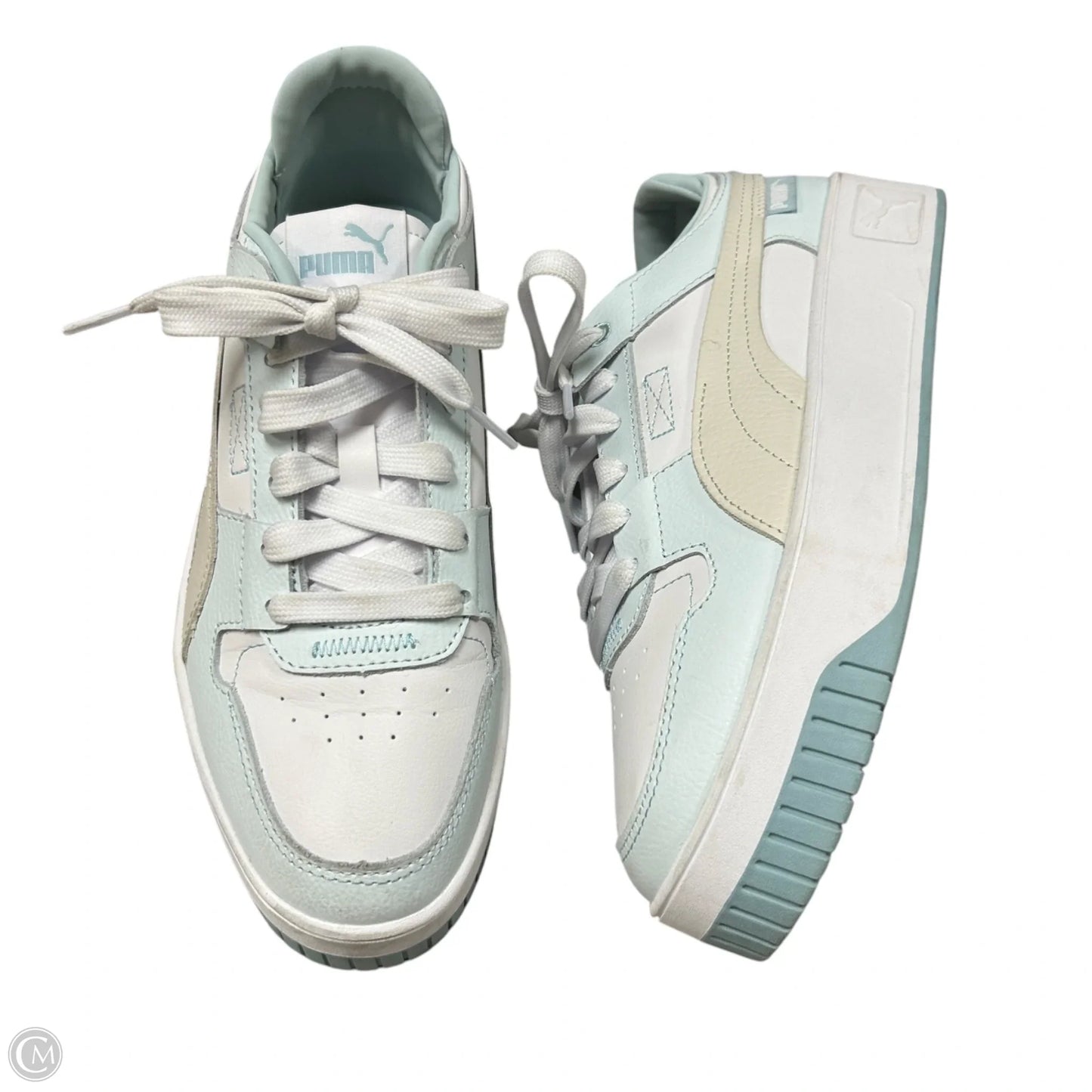 Shoes Sneakers By Puma In Blue & White, Size: 8.5
