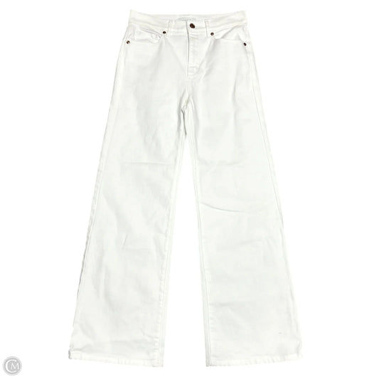 Jeans Wide Leg By Loft In Cream Denim, Size: 0