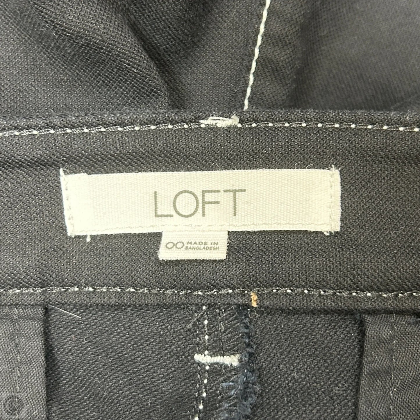 Jeans Wide Leg By Loft In Black Denim, Size: 0