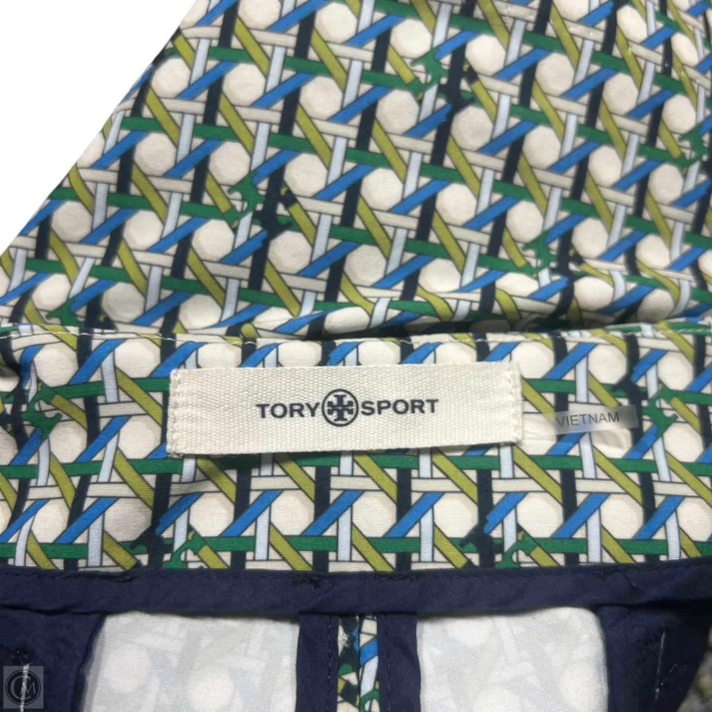 Skort Designer By Tory Burch In Blue & Green, Size: S