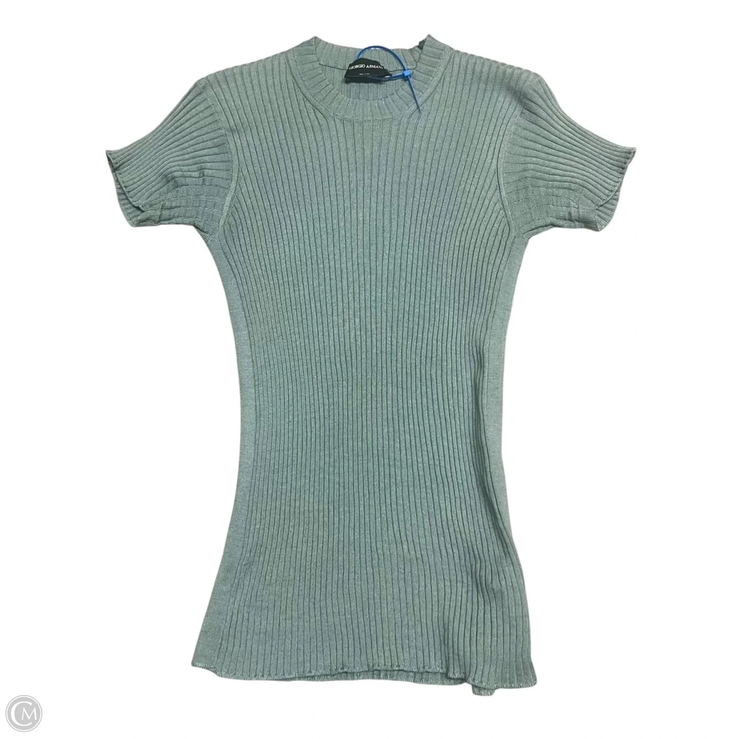 Top Short Sleeve Luxury Designer By Giorgio Armani In Blue, Size: Xl