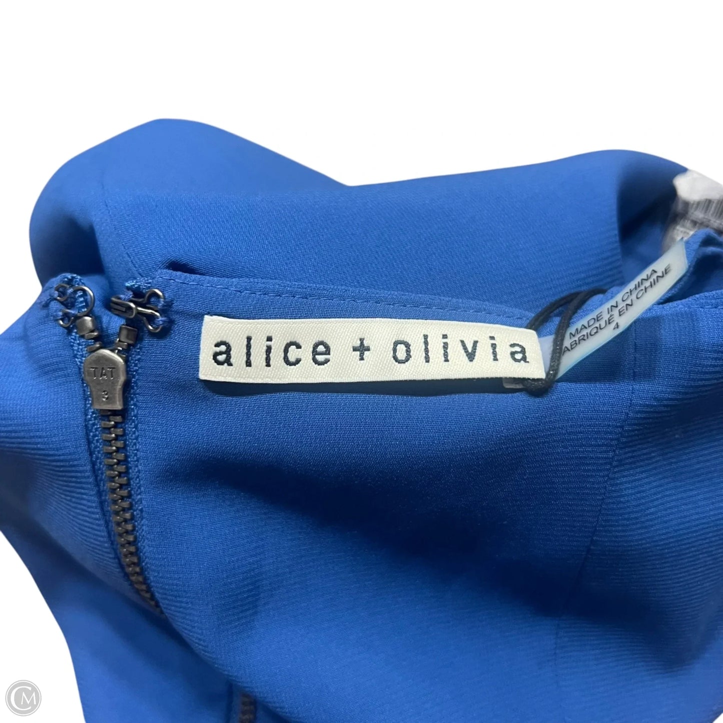 Top Sleeveless Designer By Alice + Olivia In Blue, Size: S
