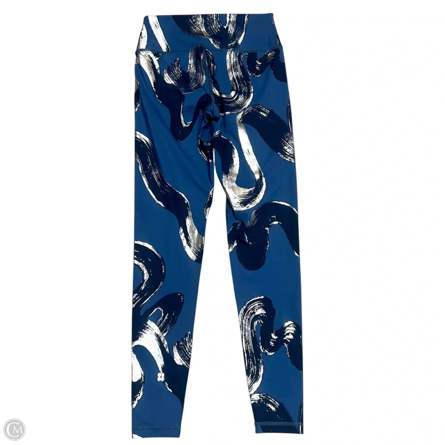 Athletic Leggings By Sweaty Betty In Blue & Silver, Size: 4