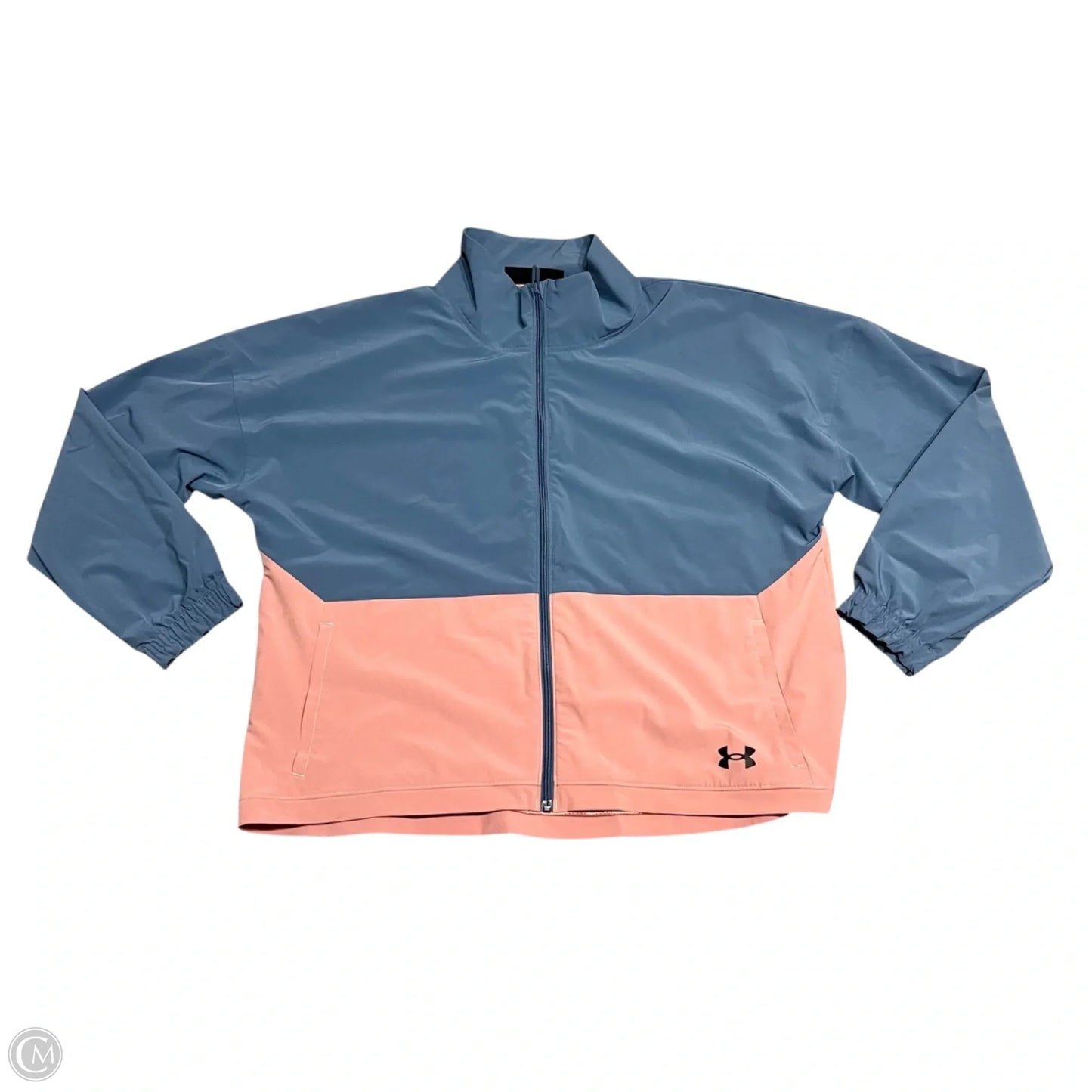 Athletic Jacket By Under Armour In Blue & Orange, Size: Xl