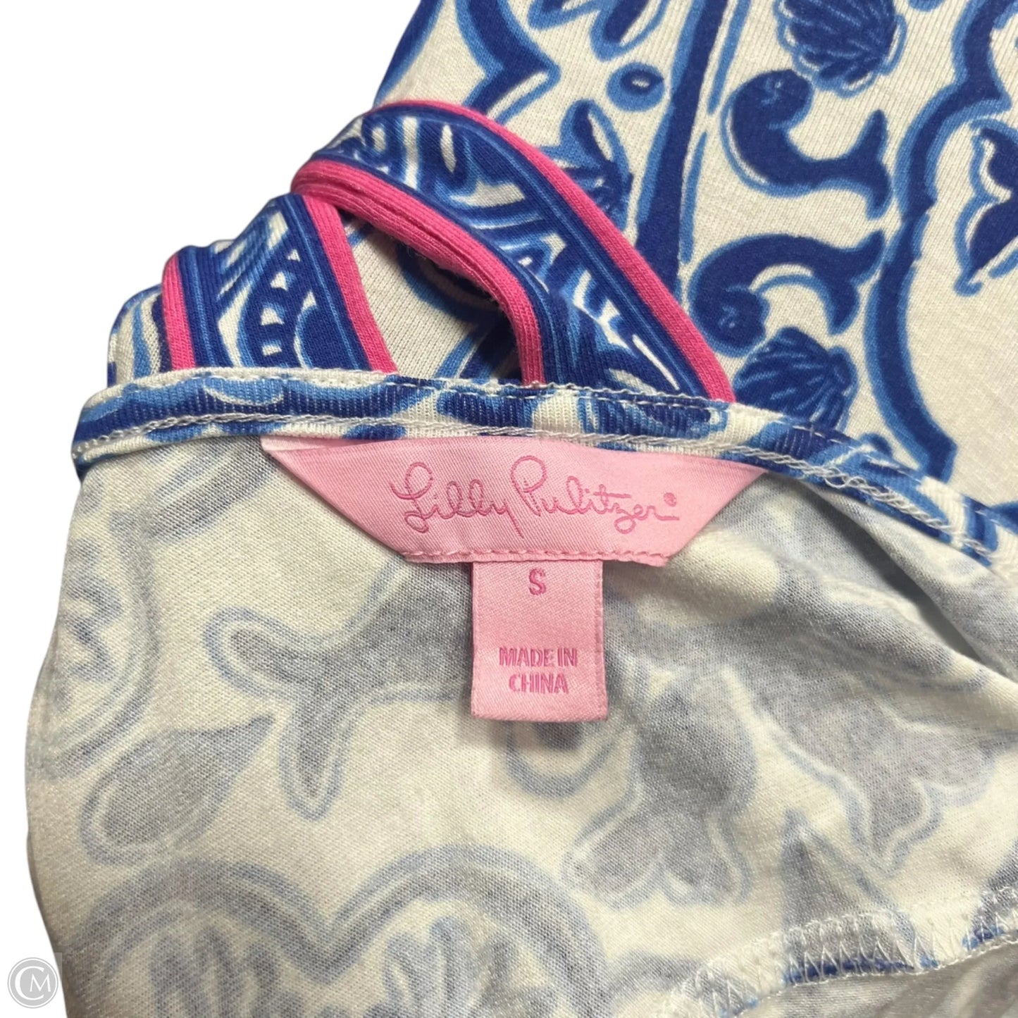 Dress Designer By Lilly Pulitzer In Blue & White, Size: S
