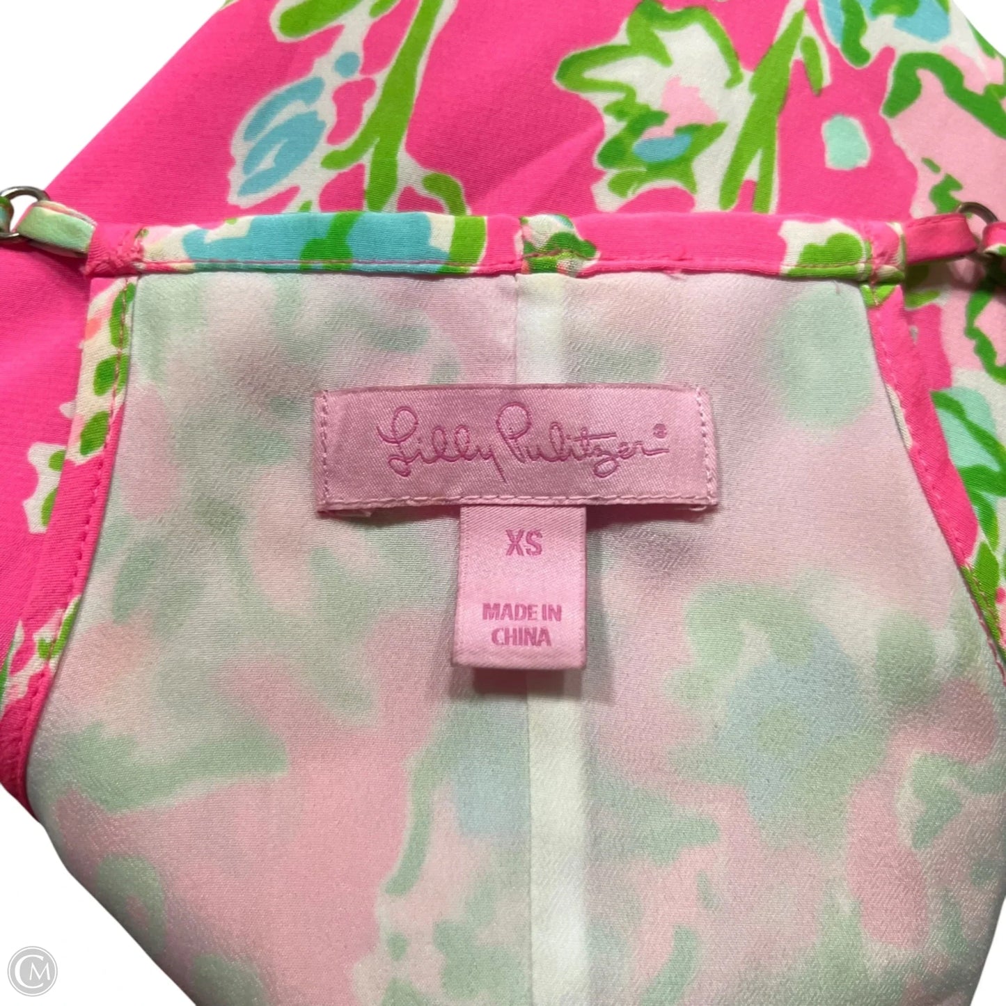 Dress Designer By Lilly Pulitzer In Green & Pink, Size: Xs