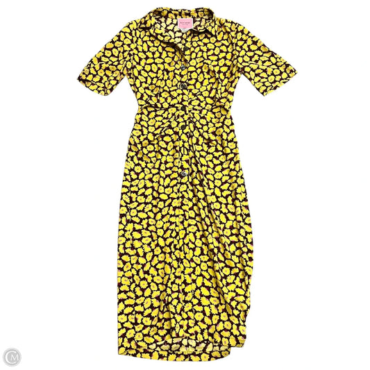 Dress Designer By Kate Spade In Purple & Yellow, Size: S