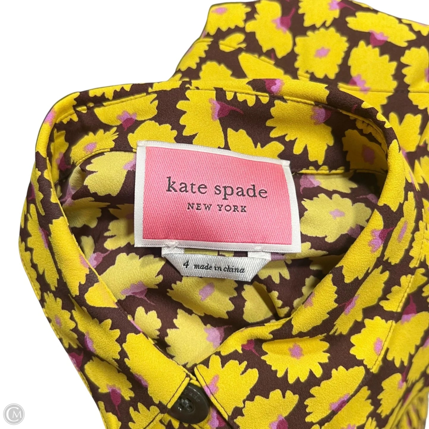 Dress Designer By Kate Spade In Purple & Yellow, Size: S