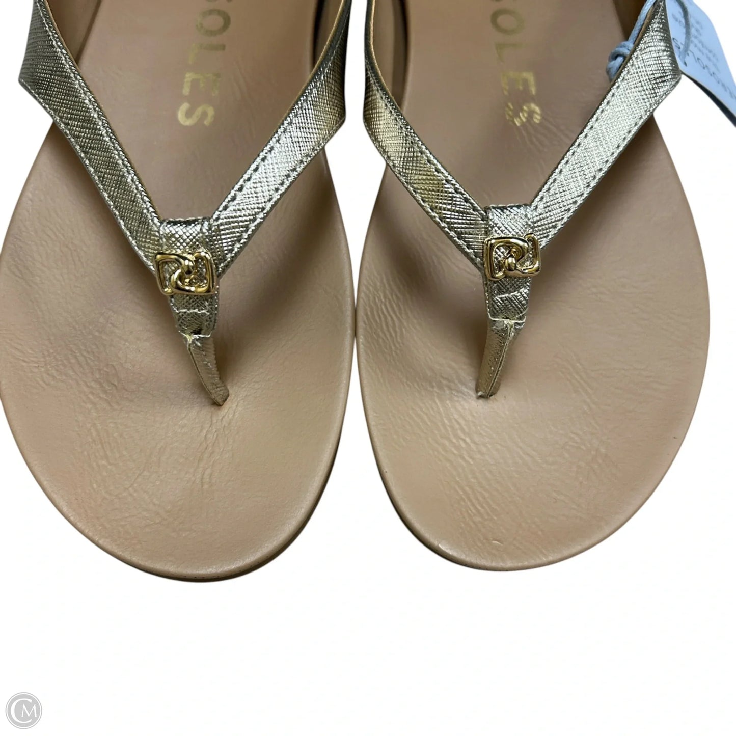 Sandals Flats By Aerosoles In Gold, Size: 8