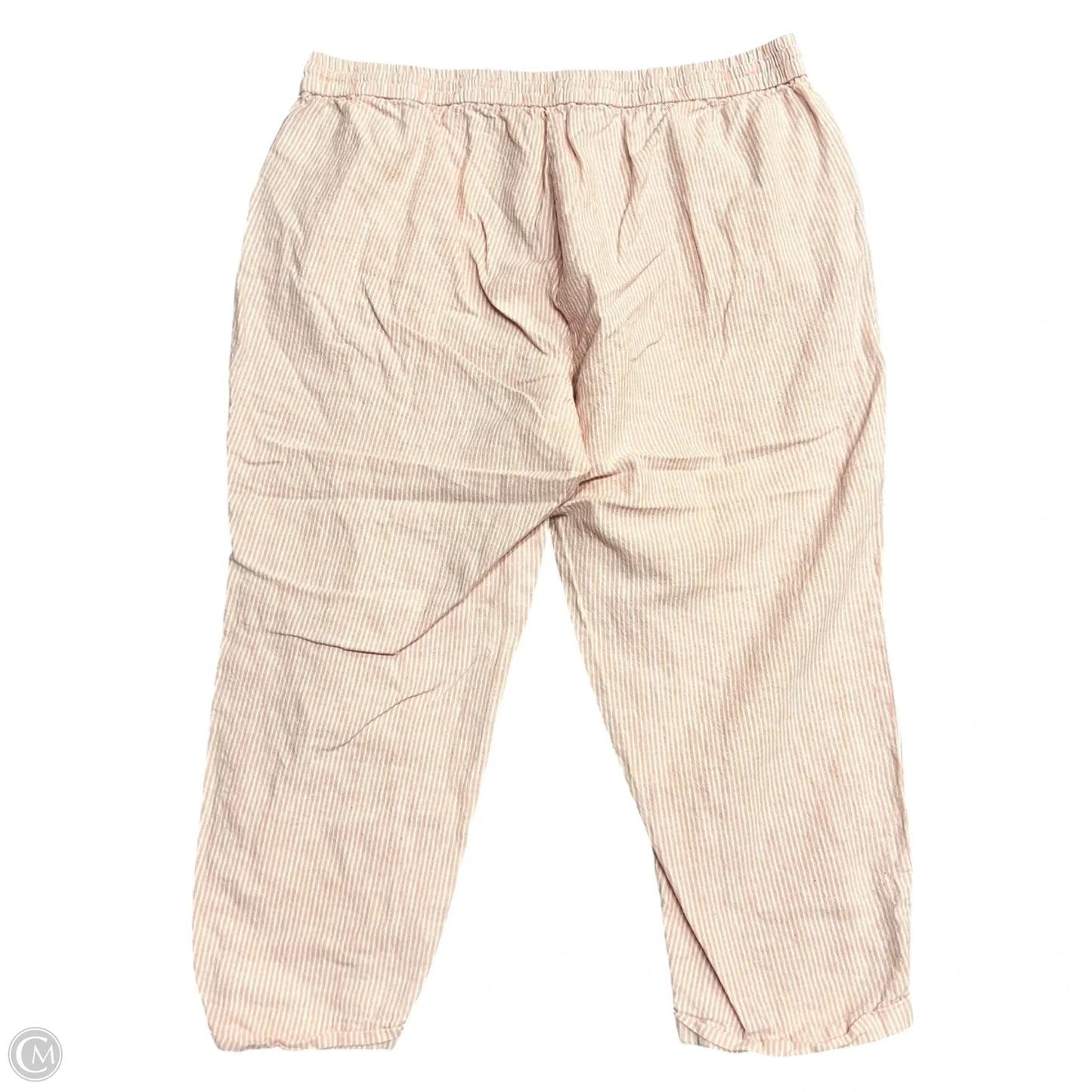 Pants Linen By J. Crew In Orange & White, Size: 20