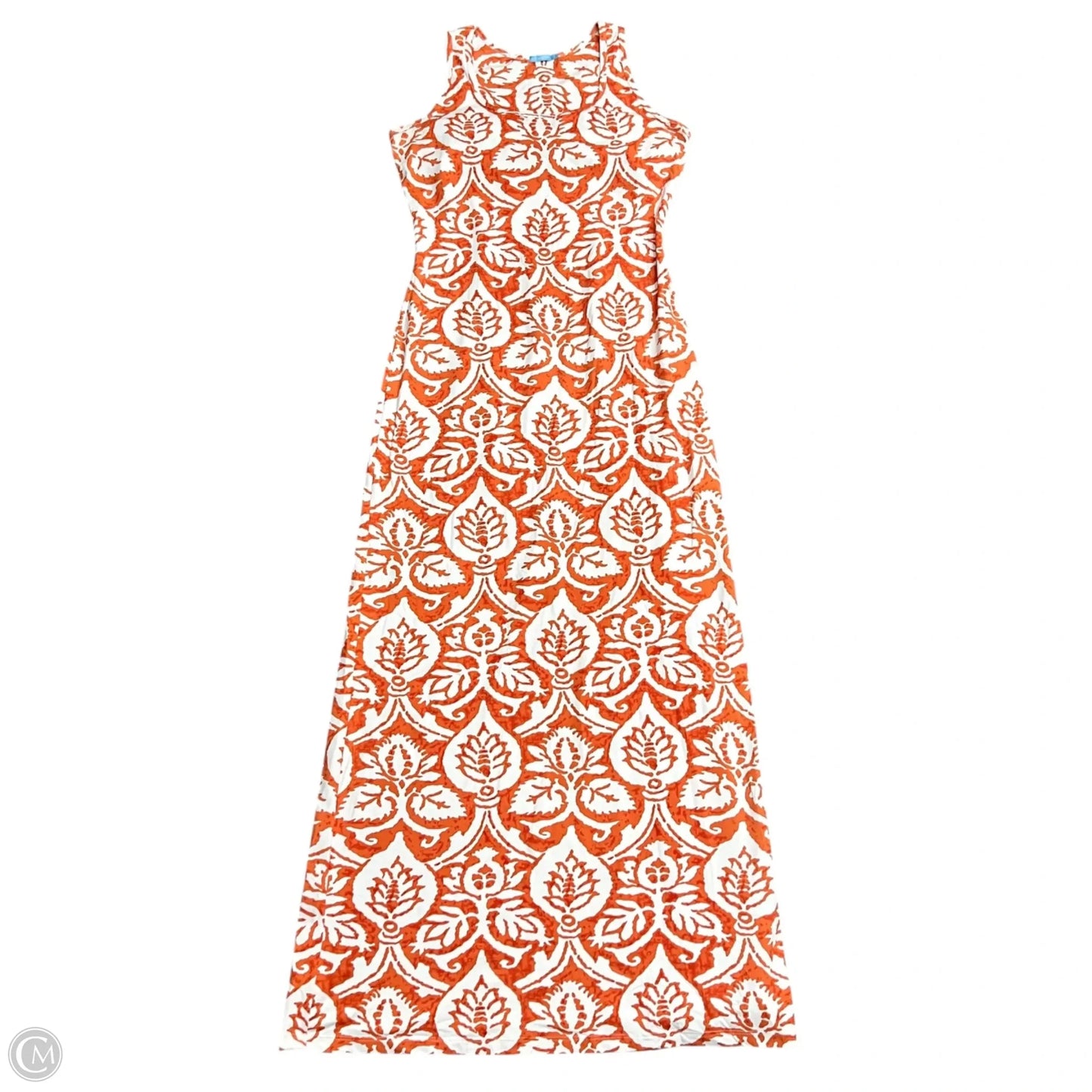 Dress Casual Maxi By J Mclaughlin In Orange & White, Size: S