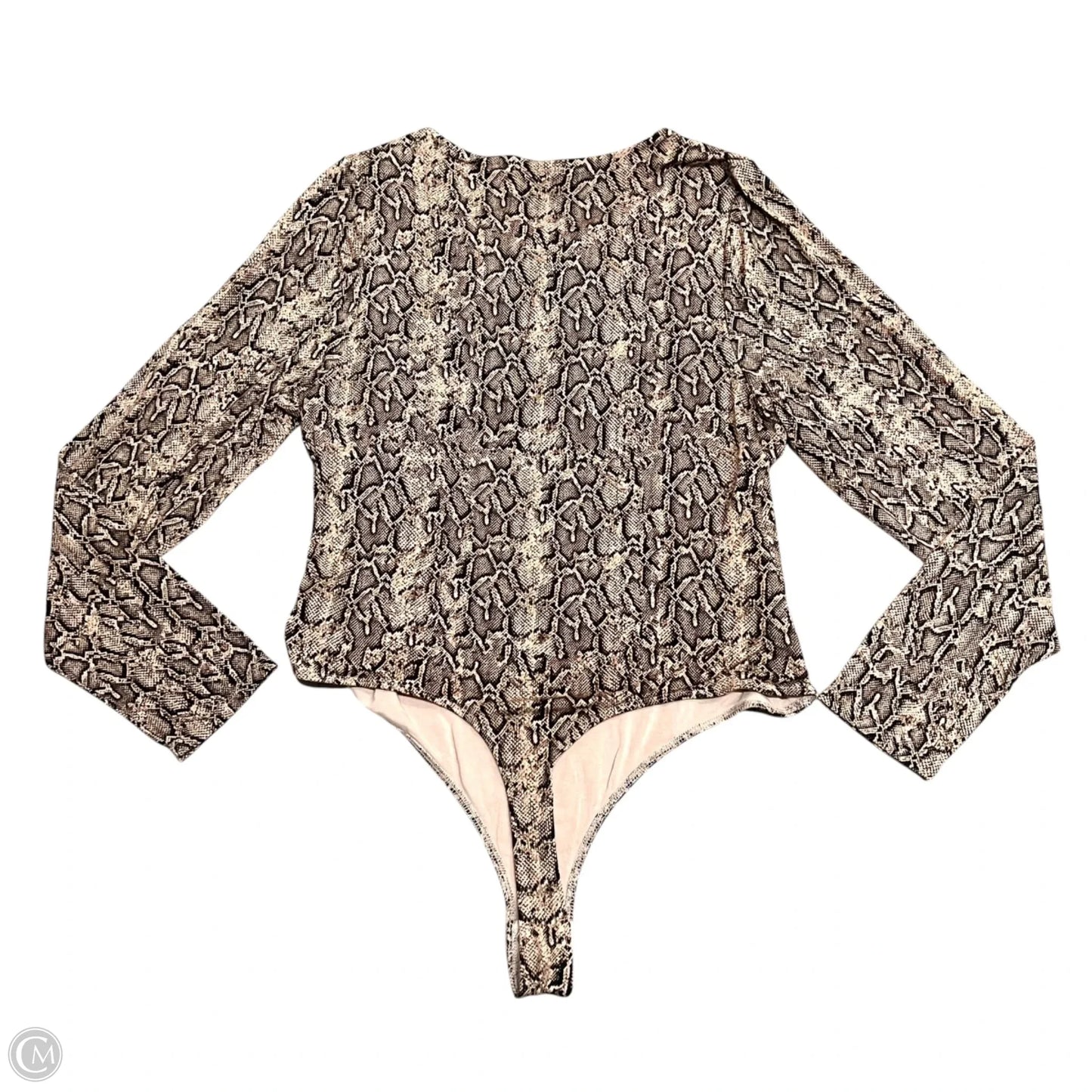 Bodysuit By Good American In Snakeskin Print, Size: S