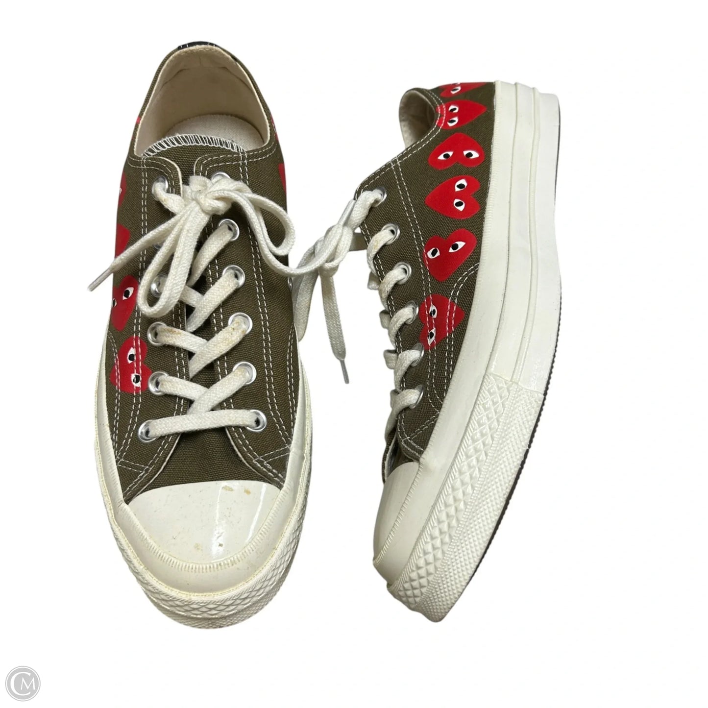 Shoes Sneakers By Converse In Cream & Green, Size: 10