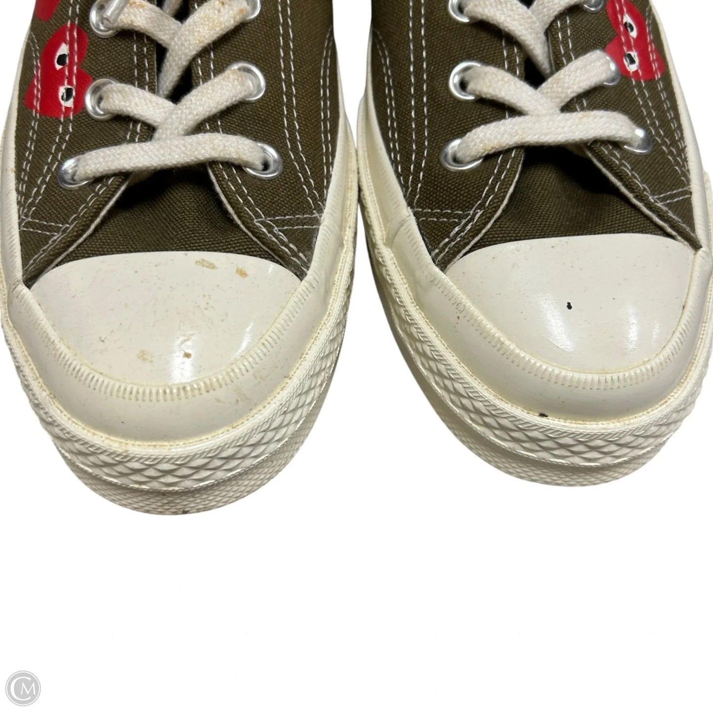 Shoes Sneakers By Converse In Cream & Green, Size: 10